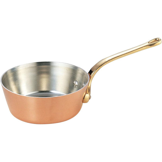 Wadasuke Seisakusho Copper Extra Thick Pot Tapered Brass Handle 15cm 3442-0151