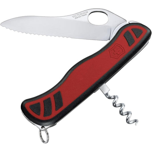 VICTORINOX Alpinia MWC Red Swiss Army Knife Multifunctional Knife Camping Mountain Climbing Disaster Prevention Equipment Large Wave Blade Corkscrew Equipped with Key Ring Swiss Made Multi Tool with 3 Functions [Domestic Genuine Product] 0.8321.MWC