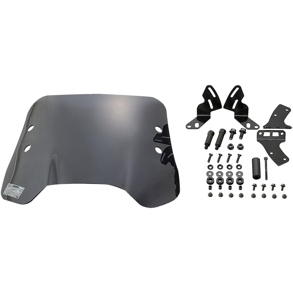 Daytona Motorcycle Screen with Clamp Bar for Address 110 (15-20) Windshield SS Series Short Smoke 91334