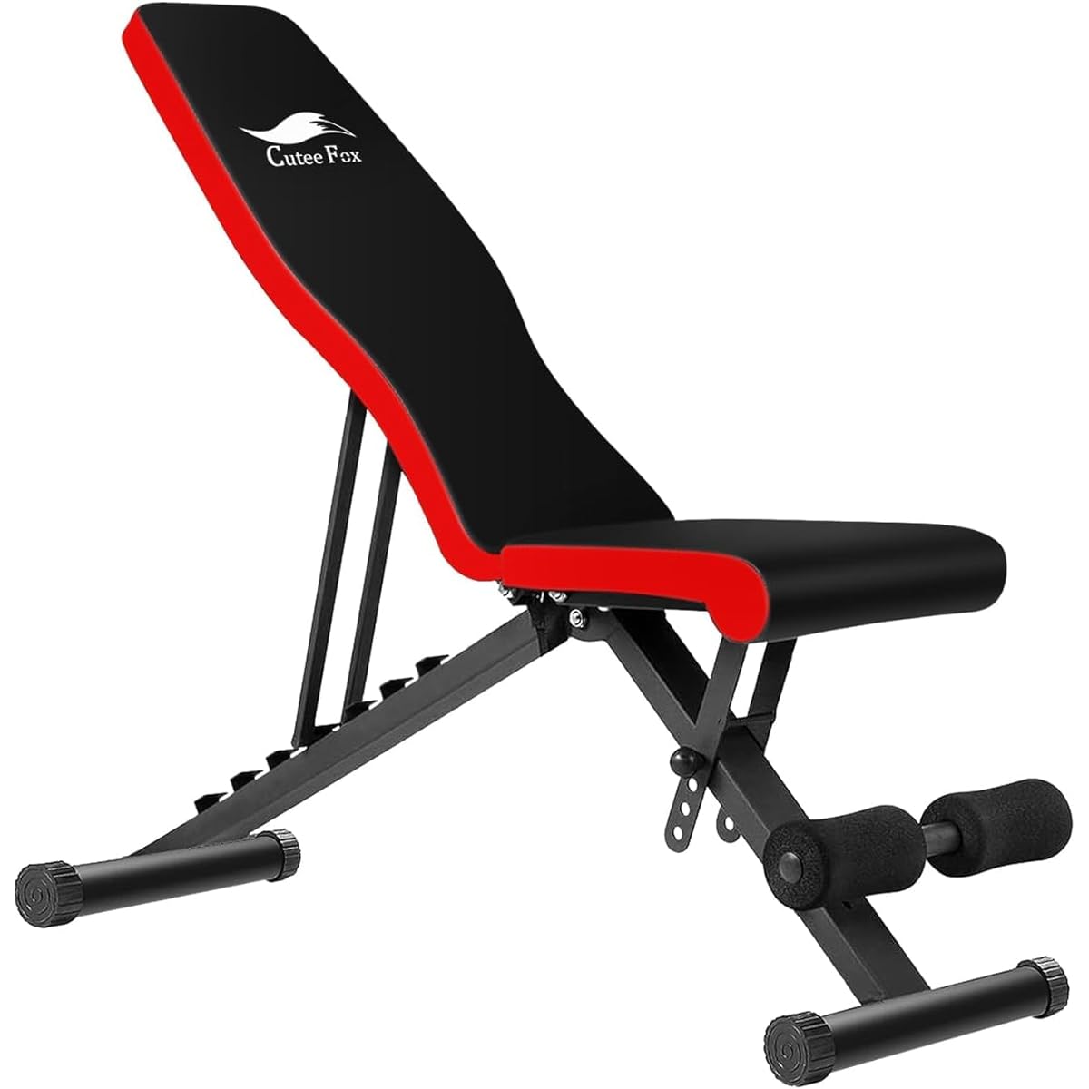 Training bench, multi-sit-up bench, foldable, load capacity 300kg, flat bench, muscle training, easy to adjust angle, abdominal muscles, back muscles, dumbbell bench, convenient storage -HX