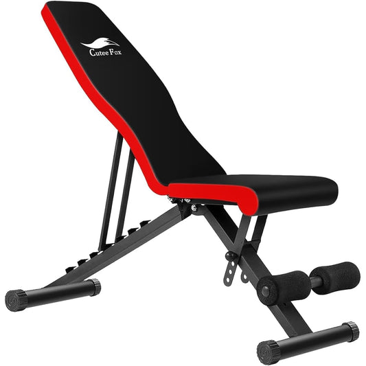 Training bench, multi-sit-up bench, foldable, load capacity 300kg, flat bench, muscle training, easy to adjust angle, abdominal muscles, back muscles, dumbbell bench, convenient storage -HX