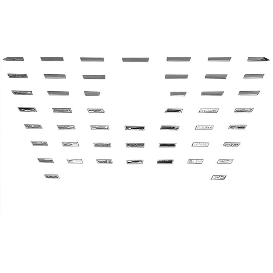 BRIGHTZ Kicks P15 Super Mirror Stainless Plated Grill Fin Cover 48PC [GRI-COV-S-005] RP15 SNP15 15 47276