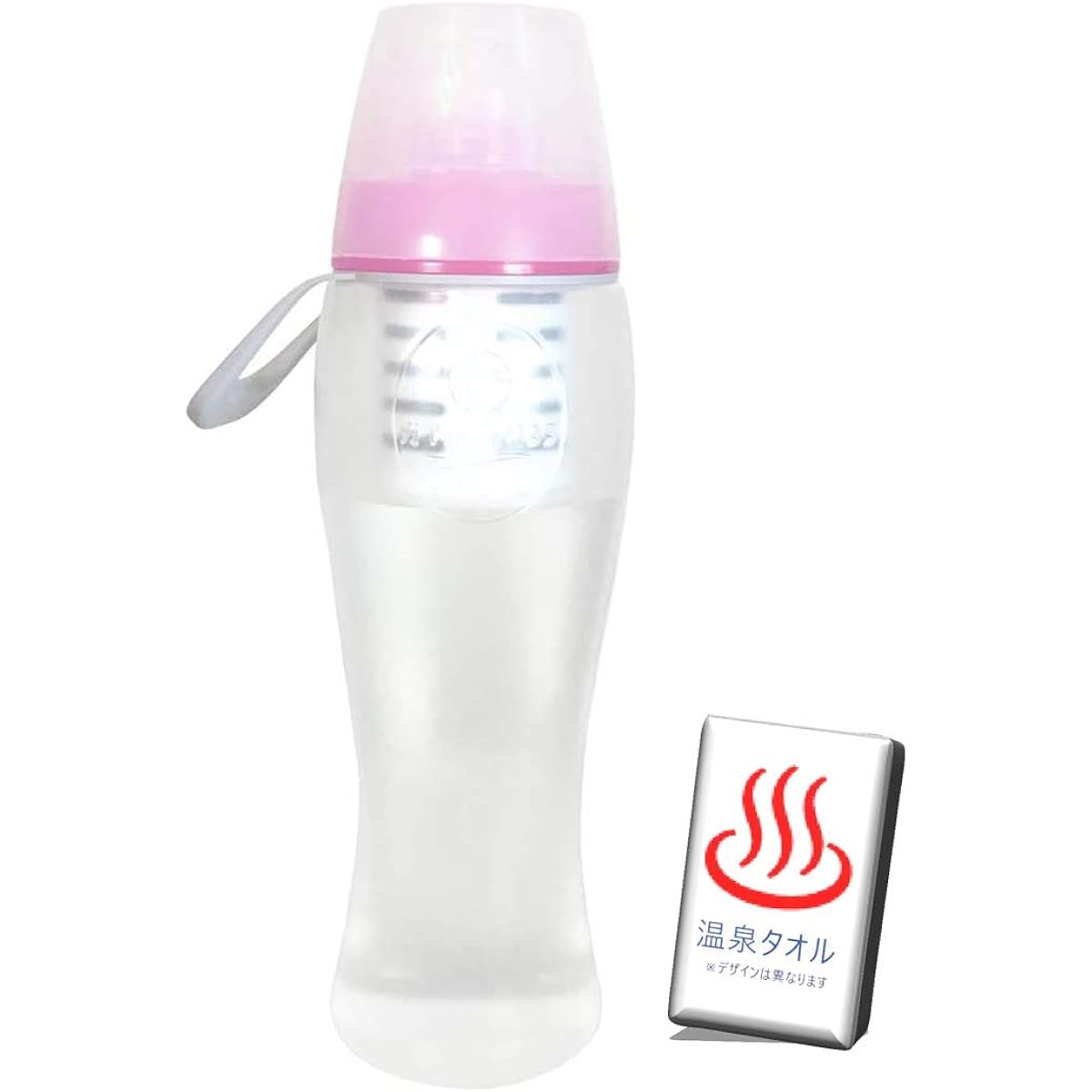 Gaia's water 135 Gaia light bottle (pink) with original hot spring towel