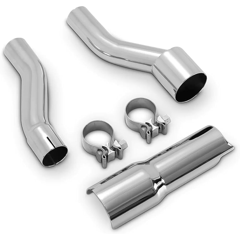 VANCE & HINES 17-19 Harley FLHTCUTG Trike Exhaust Adapter Kit (Chrome)