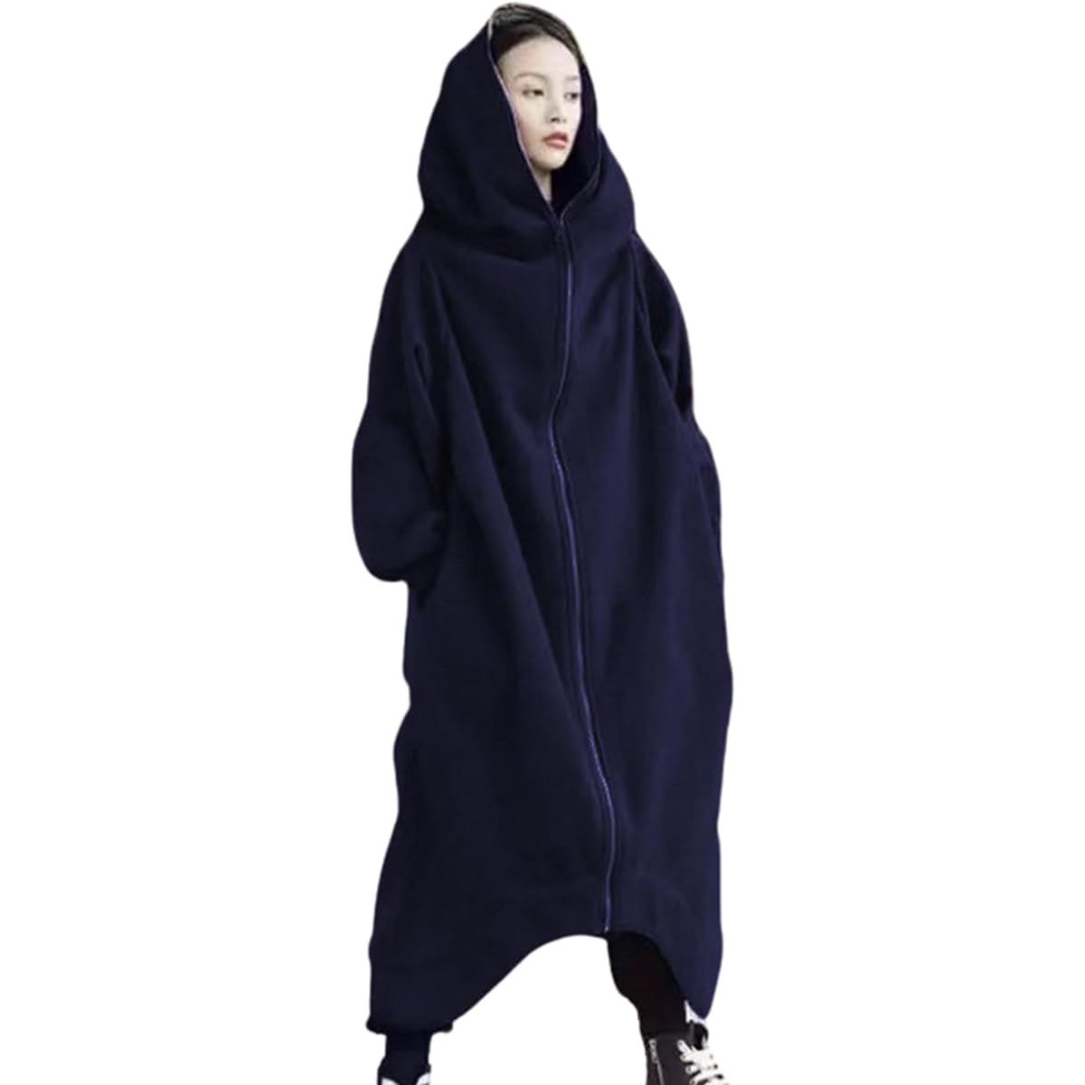 [Second Roots] Parka Full Zip Zipper Long Maxi Hooded Loose Pocket Casual Spring Autumn Women's 053A