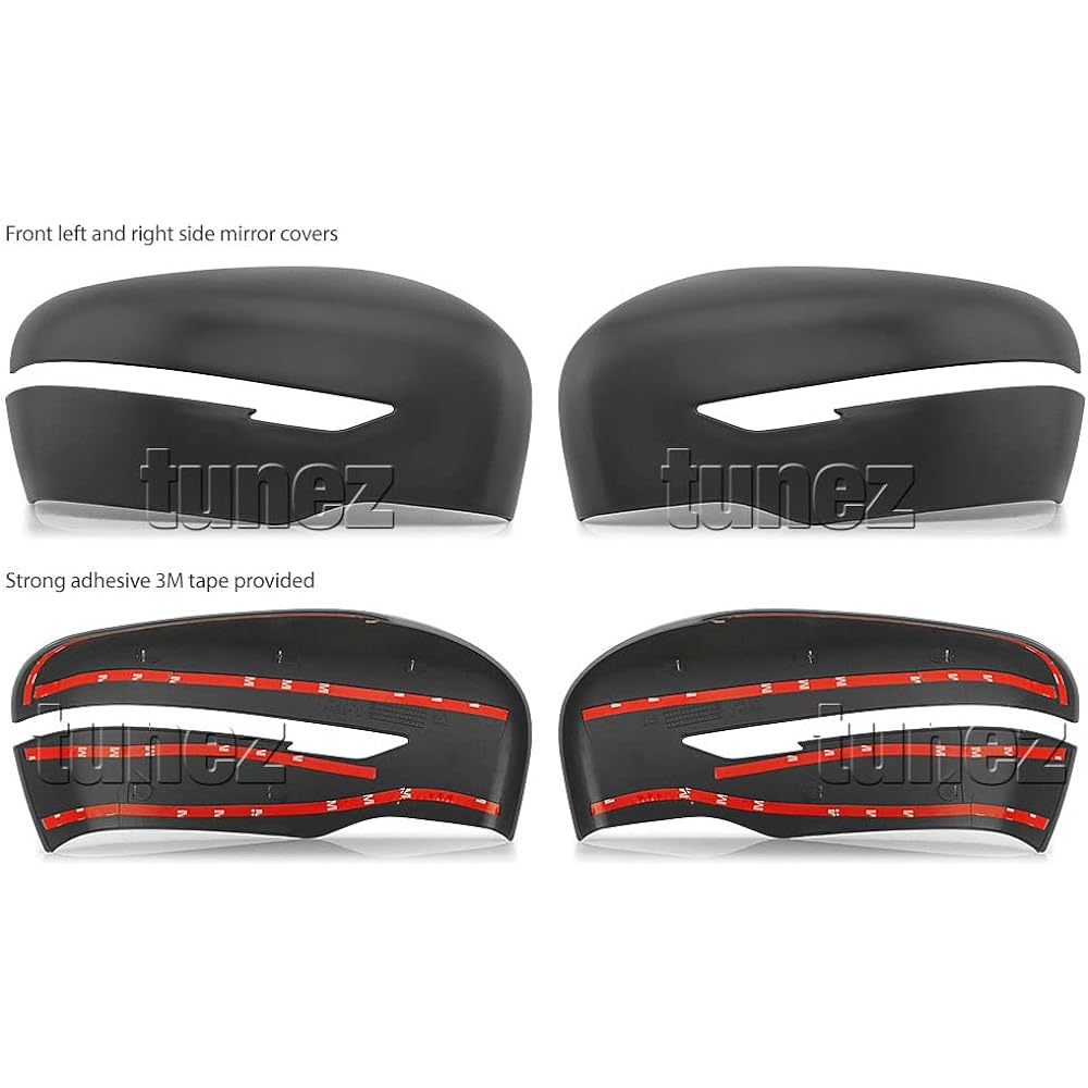 Tunez For Side Mirror Cover Turn For Navara NP300 D23 Stx Year 2015 2016 2017 2018 2019 Matte Black Rear Side Mirror Cover Guard Protector Signal Indicator