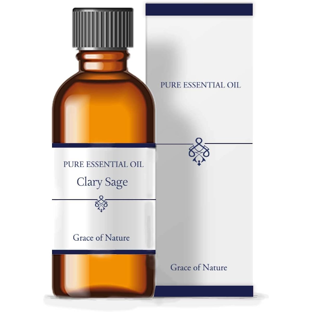 Grace of Nature Clary Sage Essential Oil (100ml) Essential oil certified to meet AEAJ labeling standards