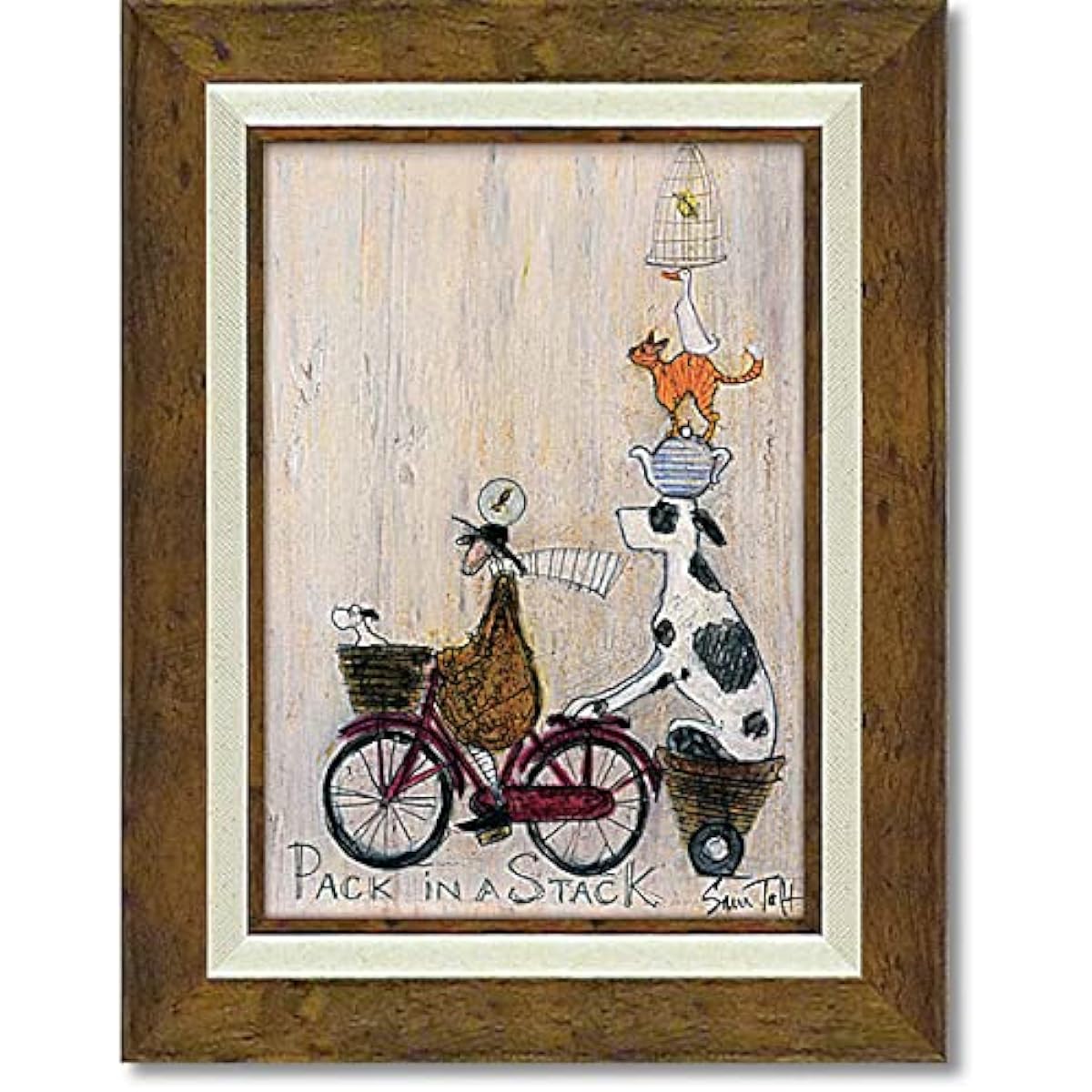 Sam Toft Pack in Stack Sam Toft Gel Processed Painting Interior Wall Hanging Painting Framed British Artist