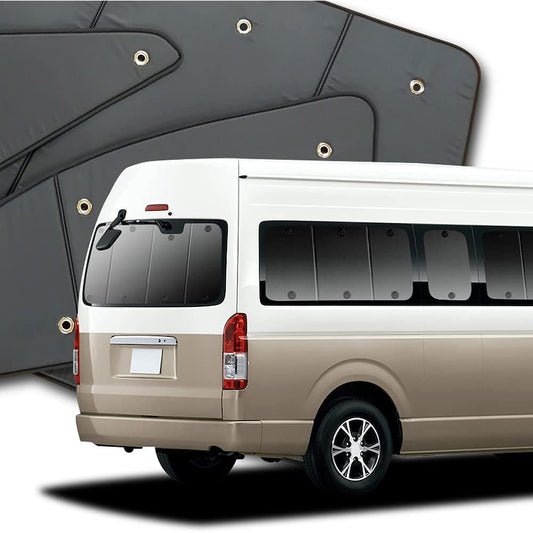 Hiace 200 Series Grand Cabin Commuter GL Compatible with Types 1~5 Curtain Sunshade Sleeping in Car Goods Privacy Sunshade Rear ``01s-a006-re''