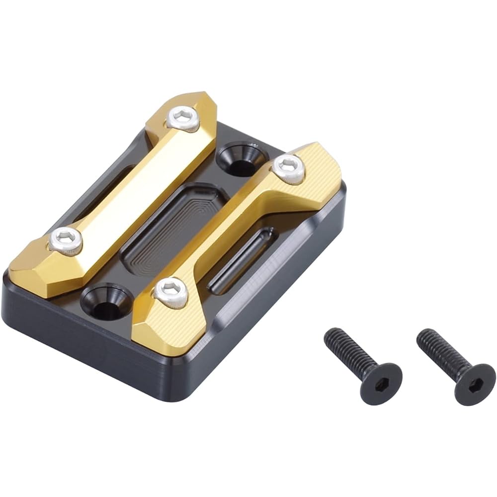 KITACO Master Cylinder Cap Type 2 (Black/Gold) Grom Ducks 125 Super Cub C125 CBR250R GB350/S PCX125 Cygnus X etc. 524-0002040