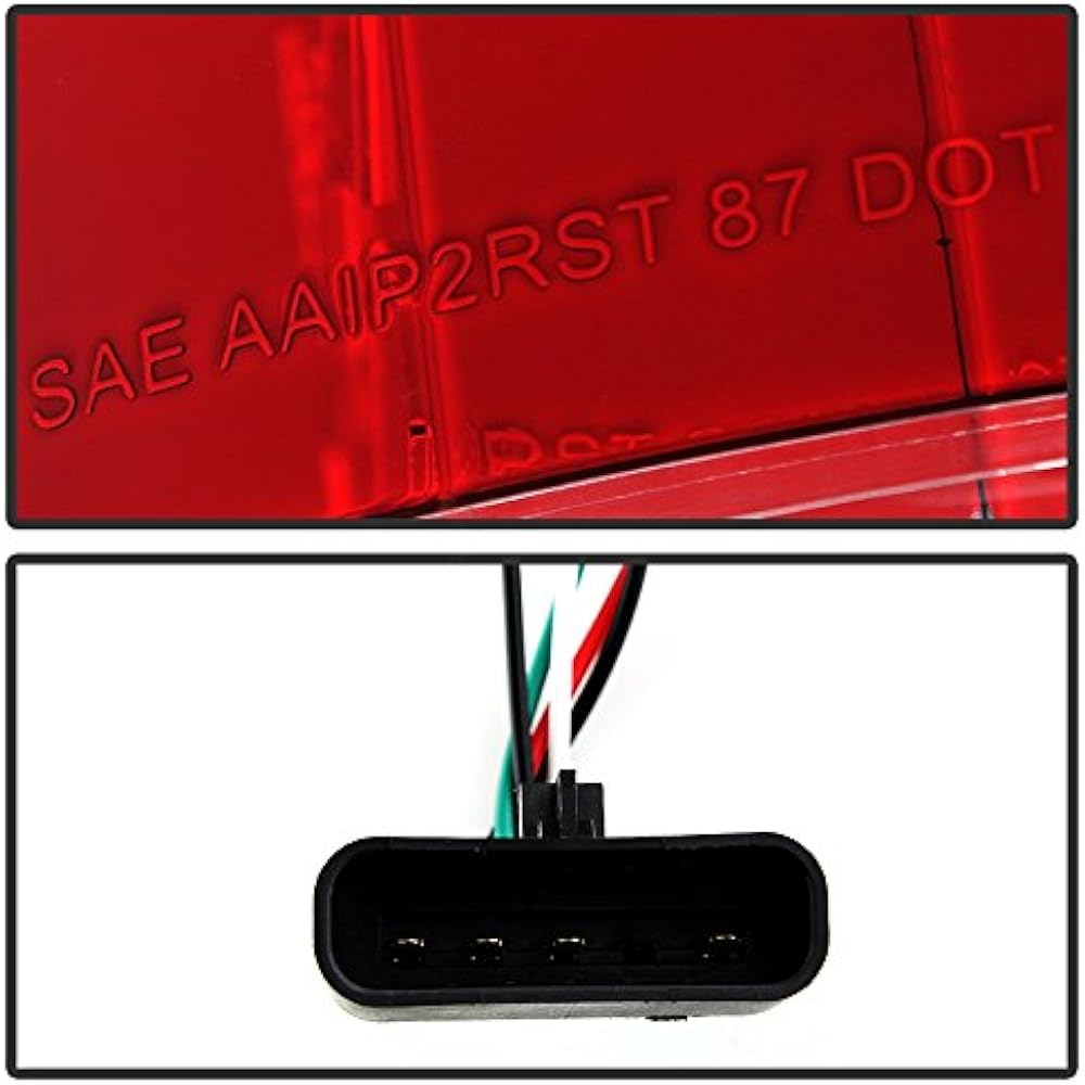 Euro LED Style Tail Light Chevrolet C KK 1500 2500 3500 88-98 Red Clear
