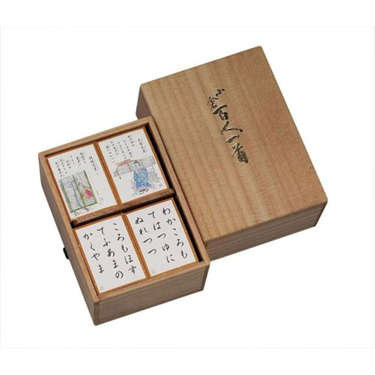 Ooishi Tengudo Ogura Hyakunin Isshu Shigure in paulownia box