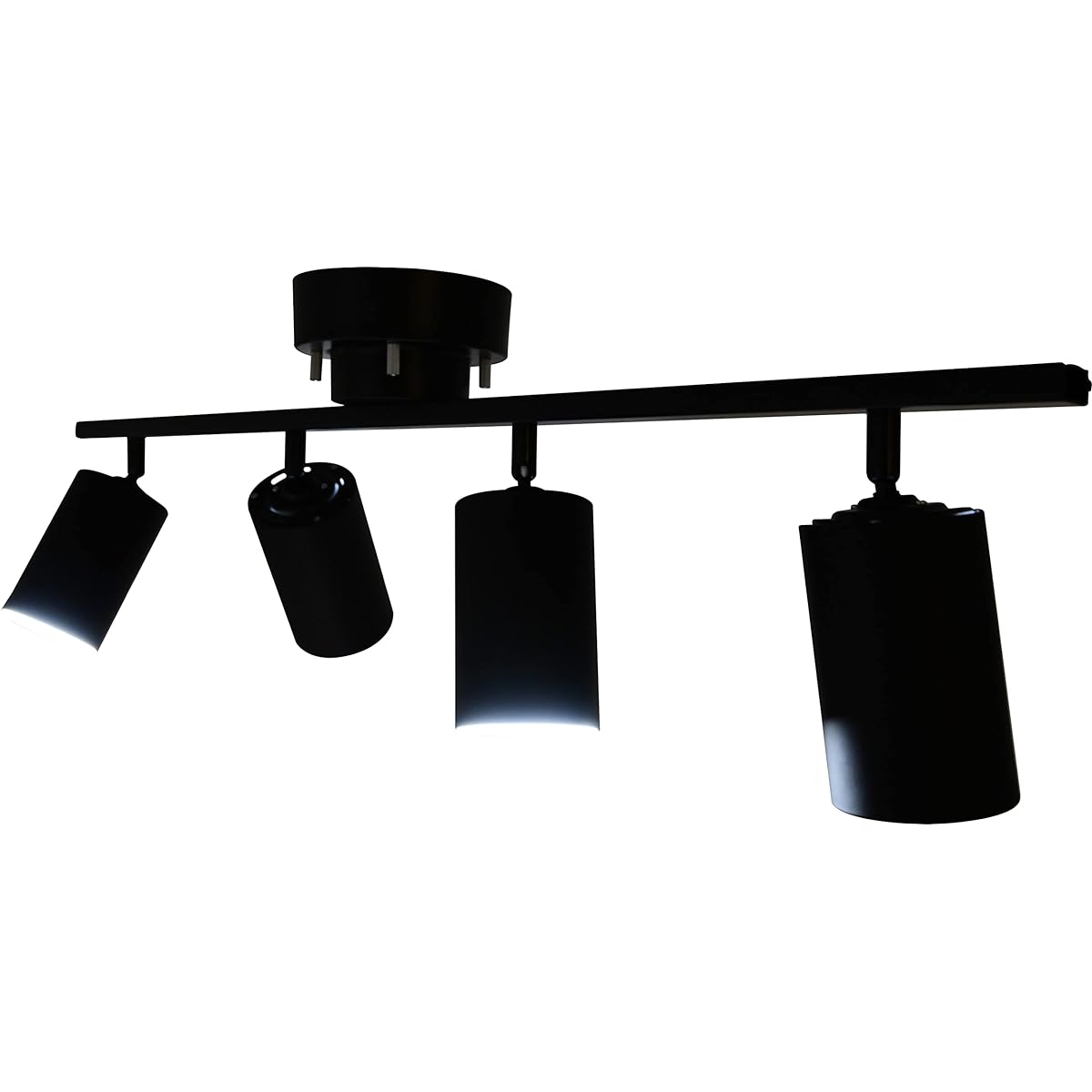 [Yamazen] Interior Ceiling Light, 4 Lights, Spotlight, Ceiling Lighting, E26 Base, Angle Adjustment Function, For Scandinavian LED Bulbs, Bulb Sold Separately, Black SPL-A4R83(BK)