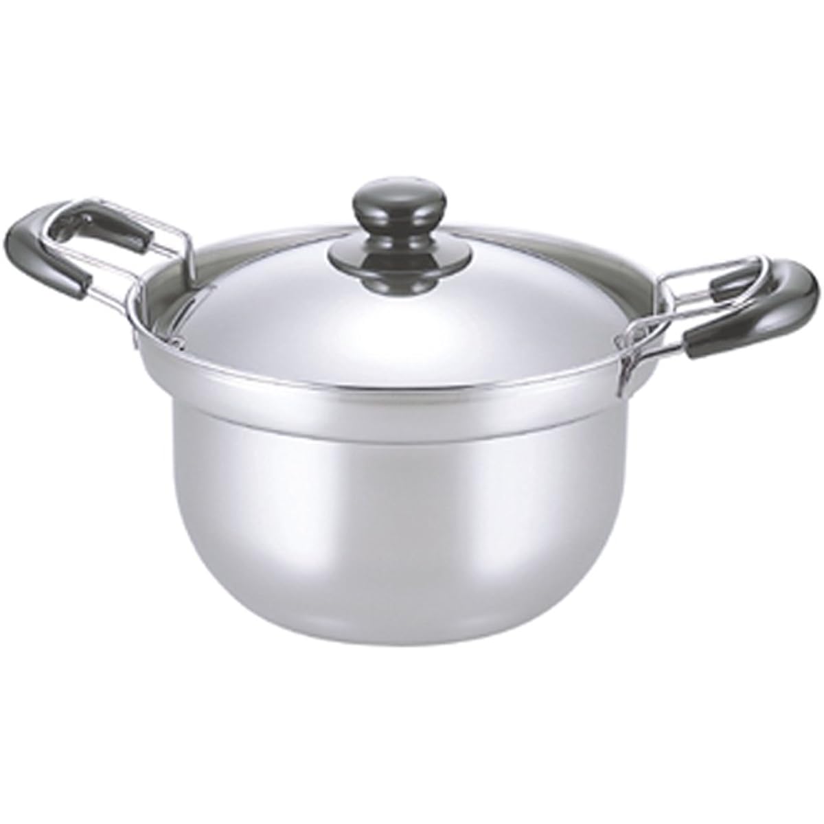 Shimomura Planning Two-Handed Pot Boiled Master with Colander 22cm [Made in Japan] Stainless steel IH compatible Non-spill 4L 27045 Tsubame-Sanjo