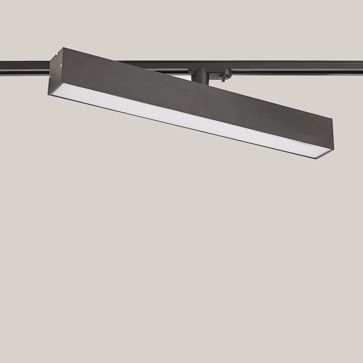 Commercial LED Fluorescent Light for Duct Rails, Wiring Duct Rail Lighting Fixture, Integrated Duct Rail Light, Lighting Rail Lighting, Facility Lighting, Flicker-Free, Large Light Input 2900lm, Equivalent to 2 20W Type Lights, Daylight Color (Black, 60C