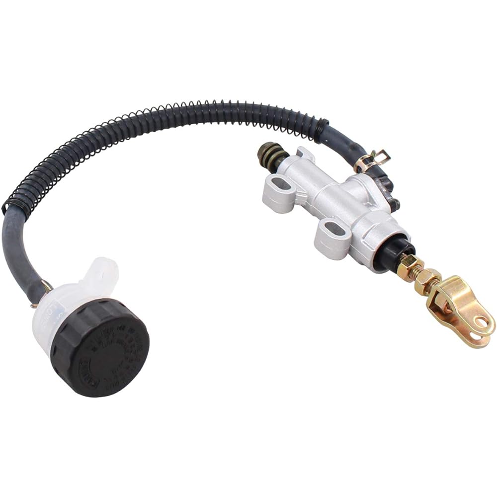 XtremeAmazing Motorcycle Rear Brake Master Cylinder with Reservoir for 50cc 70cc 90cc 110cc 125cc ATV Chinese Dirt Bike