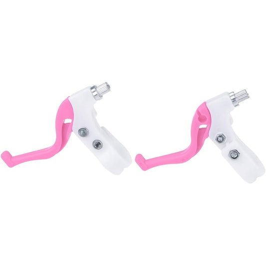 Bicycle Brake Levers - 2 Pieces Kids Bicycle Brake Handle - Cycling Brake Lever for Children's Bicycle, Road Bike - Bike Spare Parts (Pink)