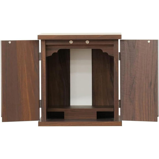 Mini Buddhist Altar "INORU" Walnut Color Pray Inoru Compact Memorial Service WN