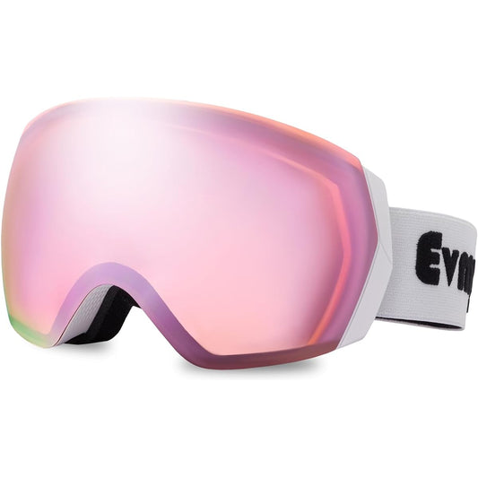 [Evmyo] Ski goggles, snowboard goggles, snow goggles, originated in Japan, double layer spherical lens, 180° wide field of view, compatible with glasses and helmets, UV400 UV protection, anti-fog, windproof, dustproof, snowproof, shockproof, mountain cli