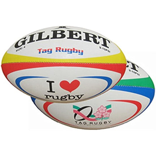 GILBERT Tag Rugby Ball JRFU Recommended Equipment No. 4 GB9131 White