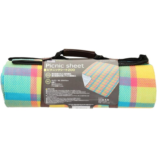 BUNDOK Picnic Sheet 200 BD-507 <Check/Stripe> [For 5-6 people]