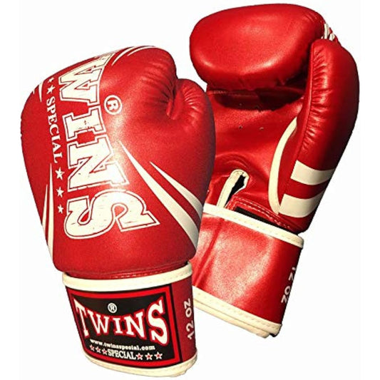 Twins Boxing Gloves PU Leather DM31 Metallic Red