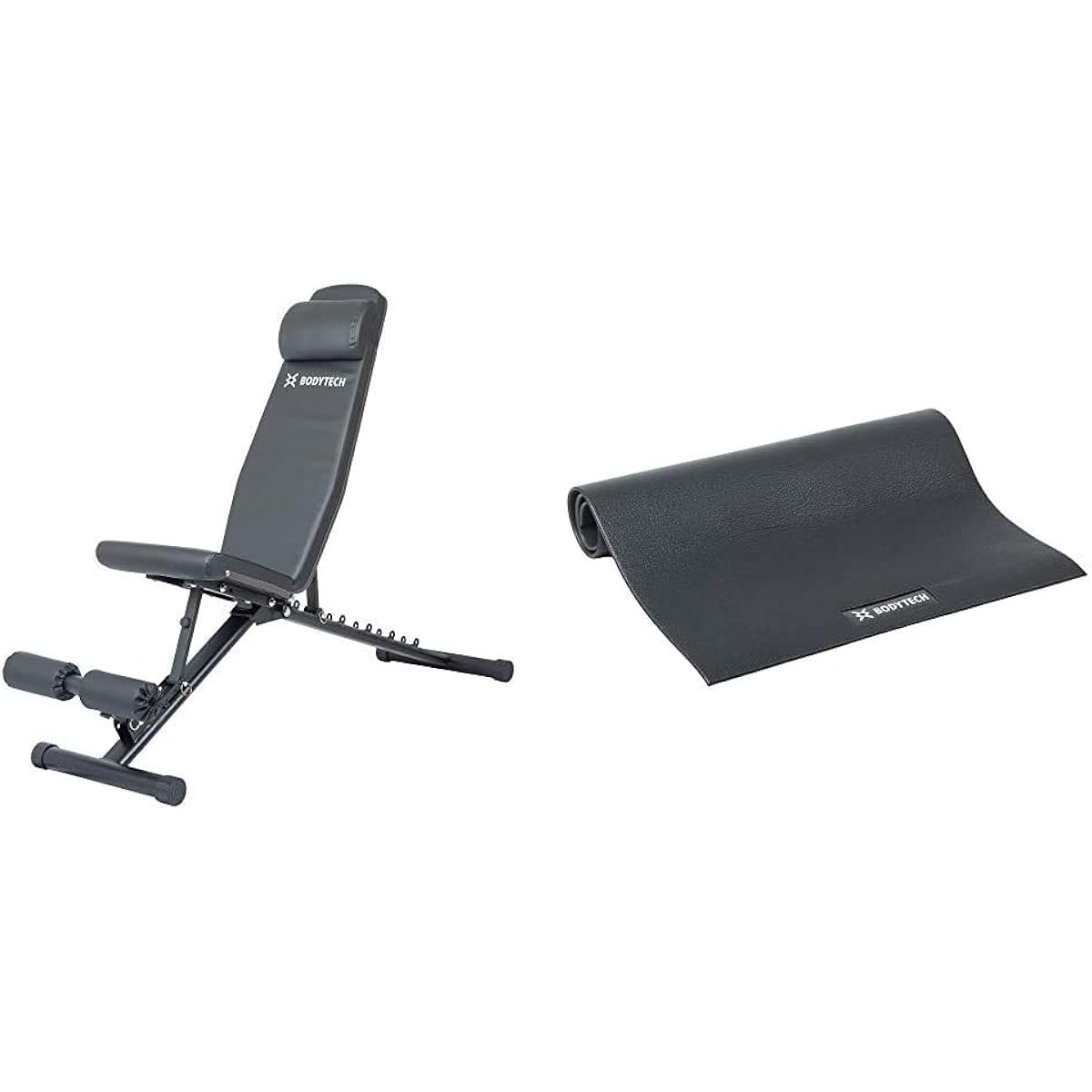 Bodytech Incline Bench, Weight Training Bench, Adjustable Flat Bench, Foldable, Convenient Storage, Muscle Training, Black BTS02CM008