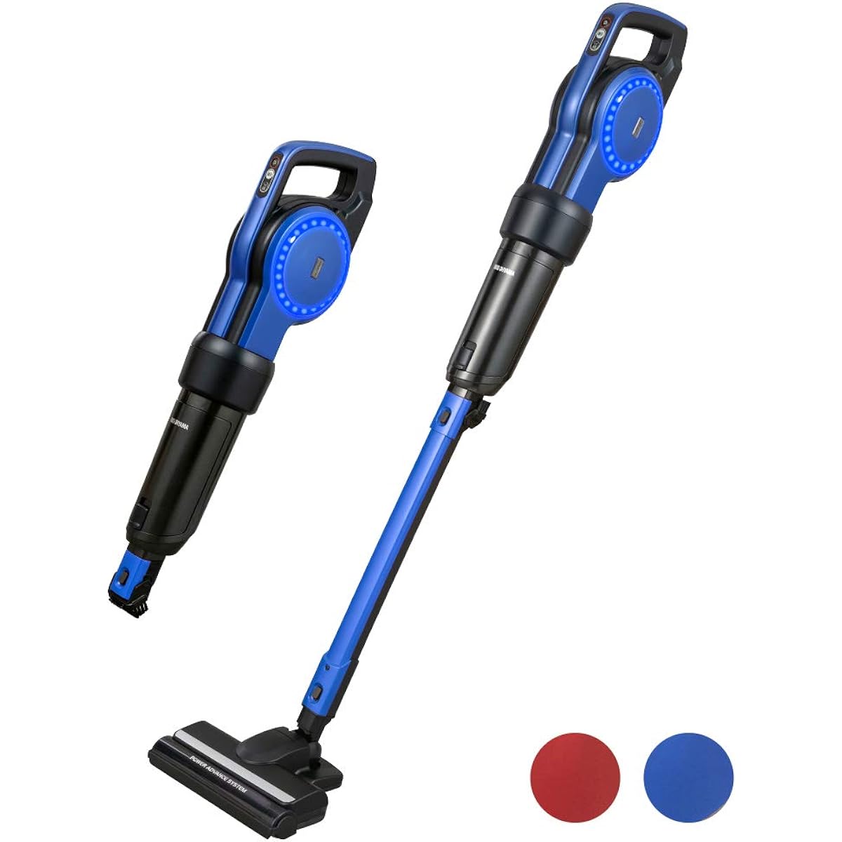 Vacuum Cleaner Iris Ohyama Canistic Stick Cleaner Paper Pack Type Lightweight 2WAY Power Head Blue IC-CSP5-A