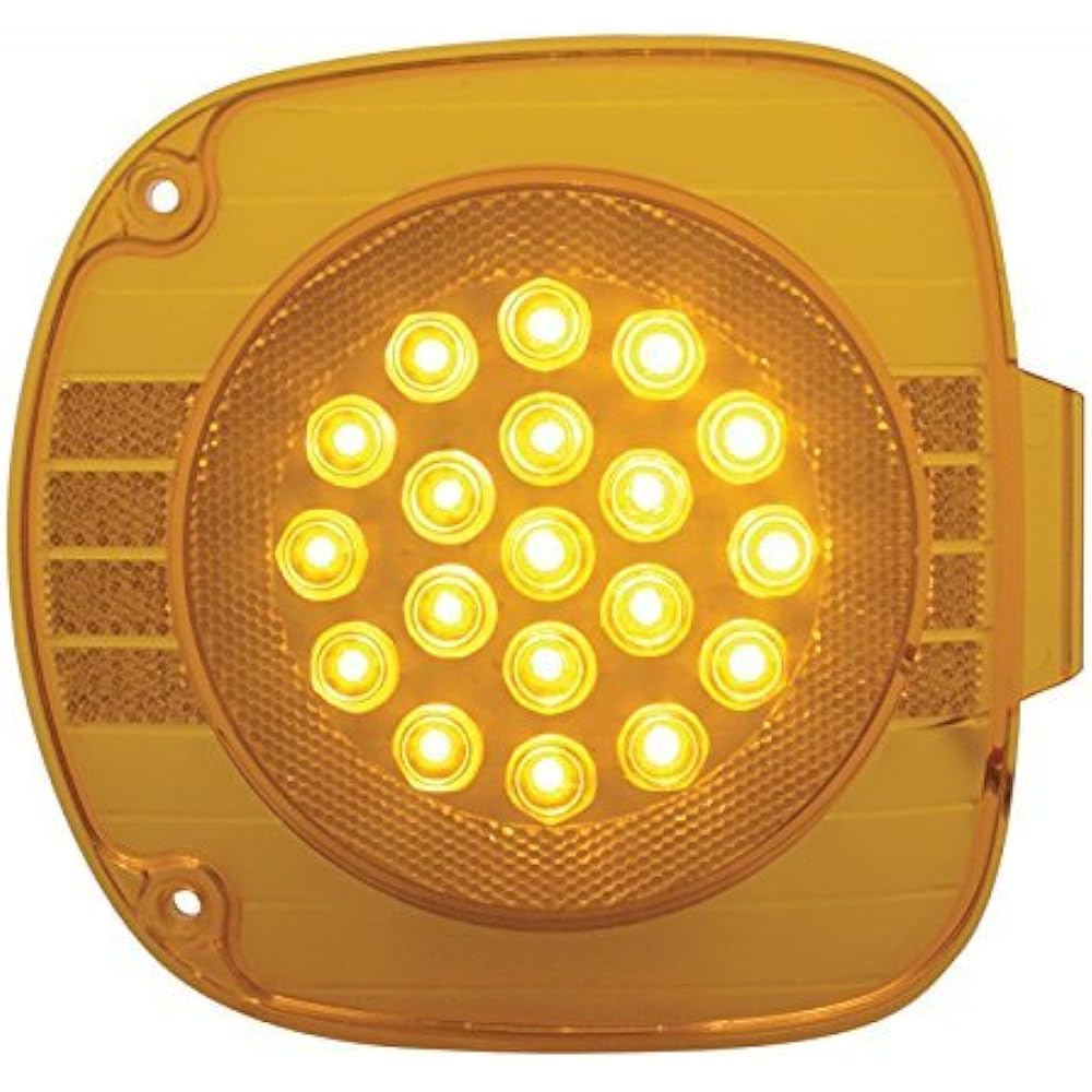 UNITED PACIFIC 22 Amber LED Flight Liner Front Winker Light -Amber Lens