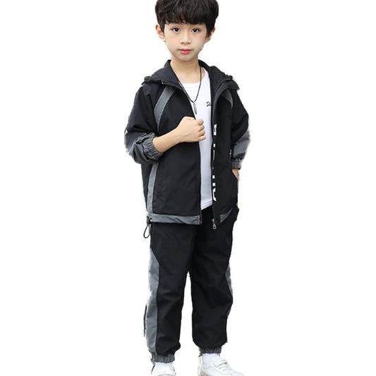 [VIALE] Product Image Viale Windbreaker Jersey Top and Bottom Set Sweatshirts Kids Boys Sports Athletic Clothes Gym Clothes