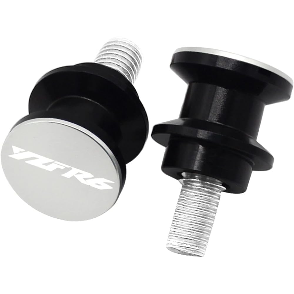 Stand Screw Slider 6MM CNC Aluminum Swing Arm Spool Slider Bracket Screw Accessories for Motorcycle is very suitable for Yamaha YZF R6 YZFR6 2000-2020 2019 2018 (Color: B Silver)