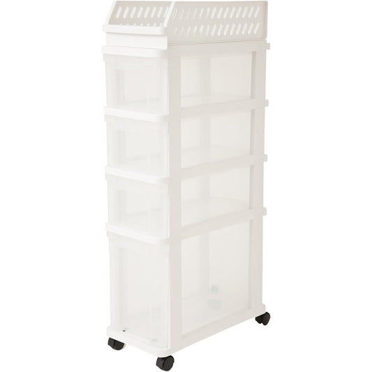 Kimoto Chemical Industry [Gap Stocker 4 Tiers 52652] Gap Storage Gap Storage Storage Stocker Storage Case Kitchen Storage Living Storage Bath Storage