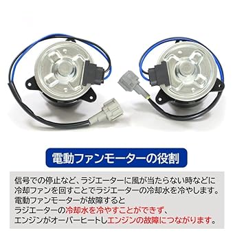 Serena Suzuki Randy C25 Series Electric Fan Motor, Driver Passenger, Left and Right Set, 21487-CY010 21487-CY000, Compatible Radiator Fan Motor