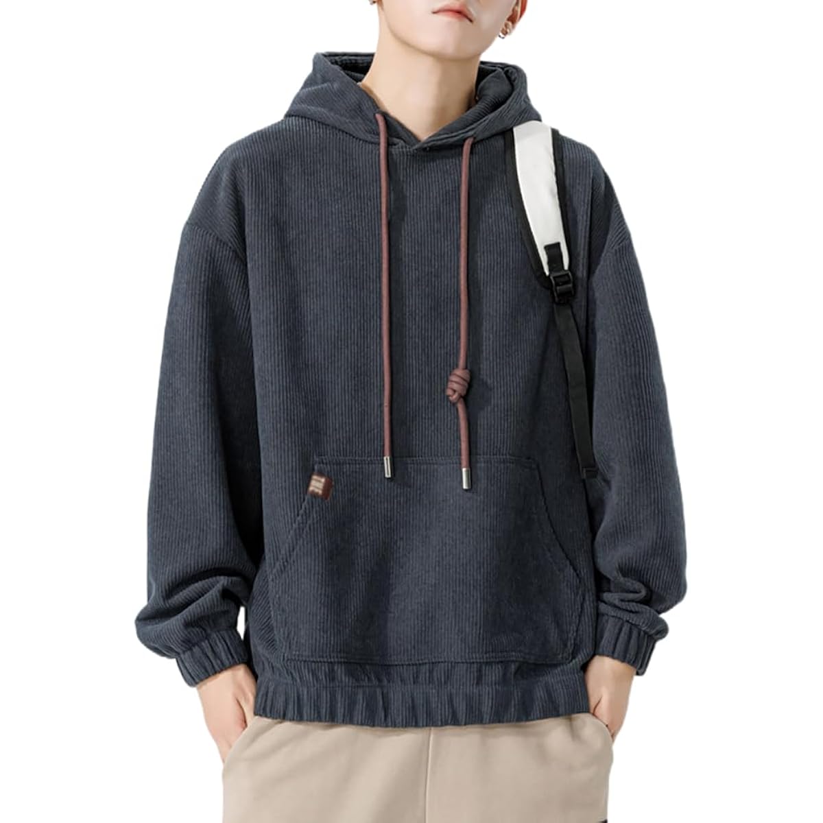[Sera] Pullover Parka, Hooded, Men's Top, Long Sleeve, Outerwear, Corten, Thick, Warm, Loose, Drop Shoulder, Stylish, Casual, Autumn, Winter, Spring