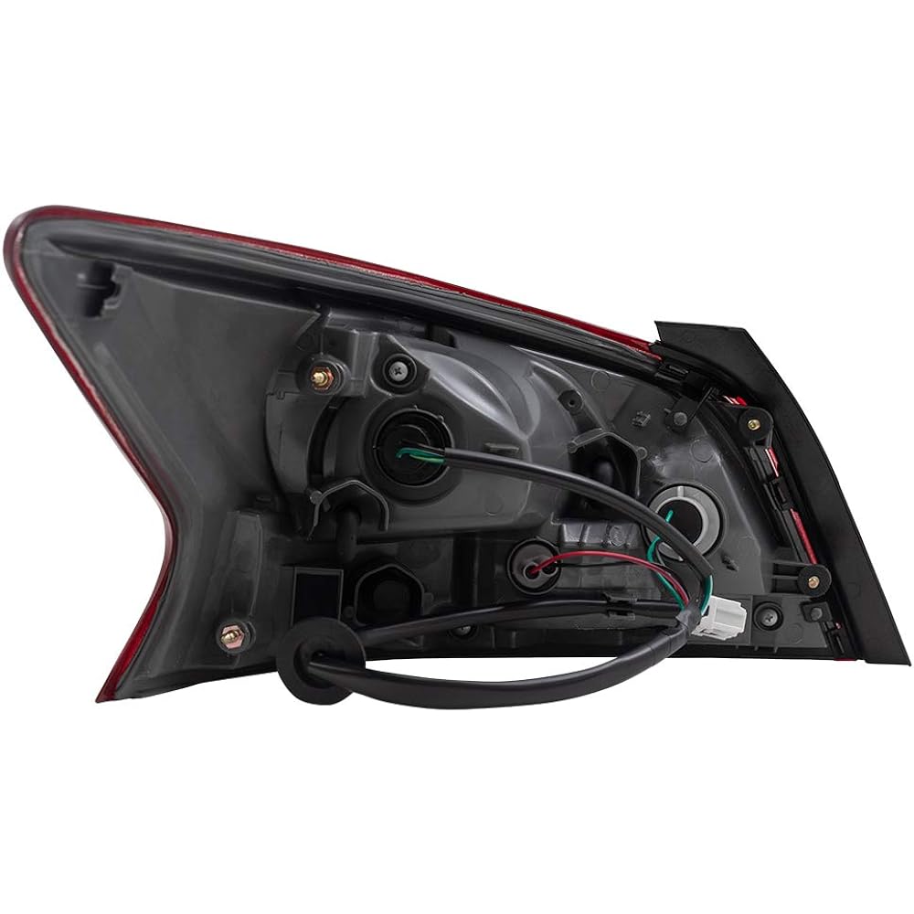 BROCK replacement Passenger Tail Light Tail Lens Lens Red Edge Trim with 2013-2015 Ultimate Massedan 26550-3TA0B