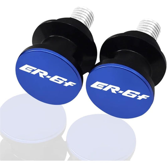 DOOREX M10 Motorcycle Swingarm Spool Slider CNC Stand Screw Slider Kawasaki ER-6n ER-6f ER6N ER6F Er-6n Er-6f 2006-2016 2014 2015 Swingarm Slider Spool (Size : ER-6F Blue)