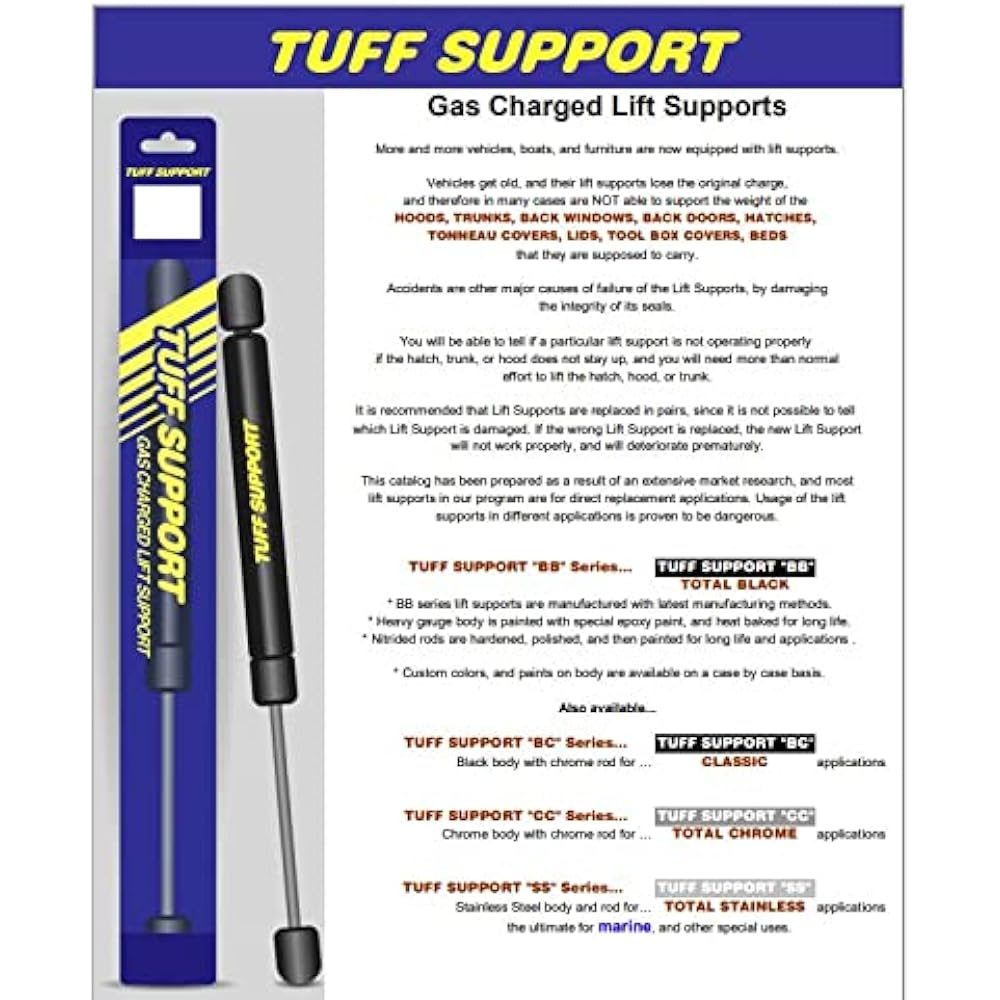2 Piece Set TUFF SUPPORT Food Lift Support 2004-2006 Volkswagen TOUAREG