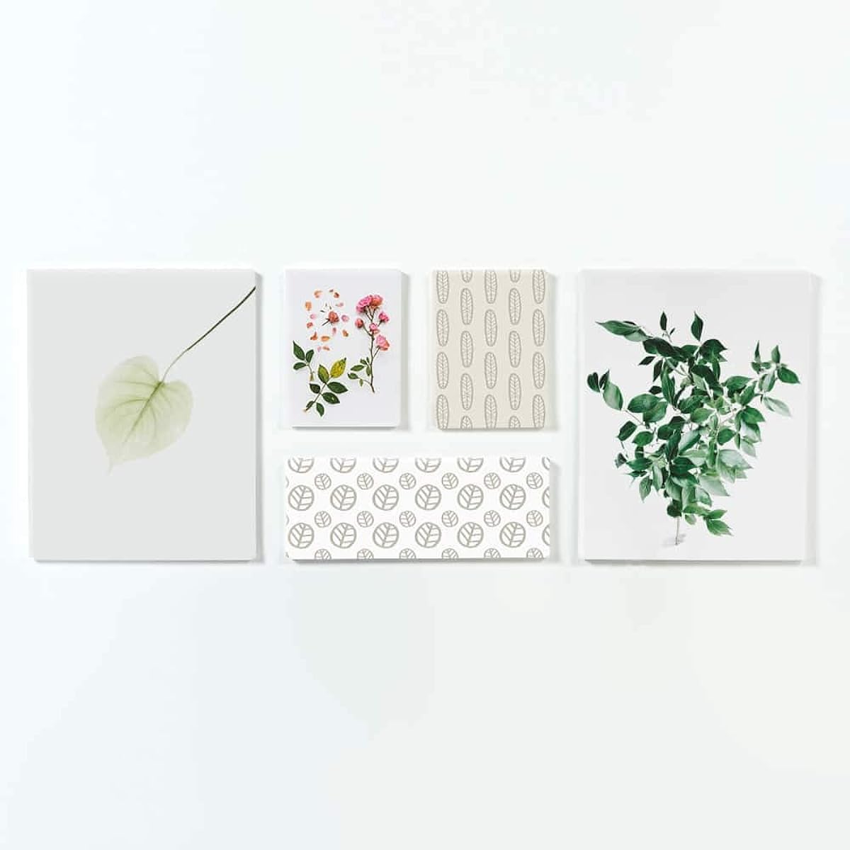 [Set of 5] Natural Scandinavian Setup Completed Product Vertical and Horizontal Available Japanese Poster Stylish Interior Makeover Living Room Interior AS-1909-03_ABCDE