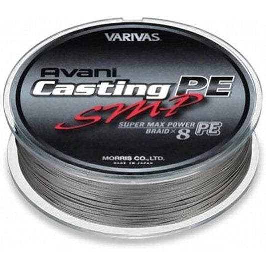 VARIVAS 8 Strand PE Line Avani Casting PE SMP (Super Max Power) Stealth Gray