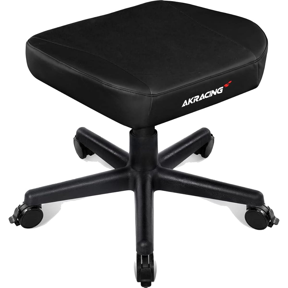 AKRacing Gaming Chair Ottoman Footrest Black Heavy Duty PU Leather Home Remote 3 Year Warranty