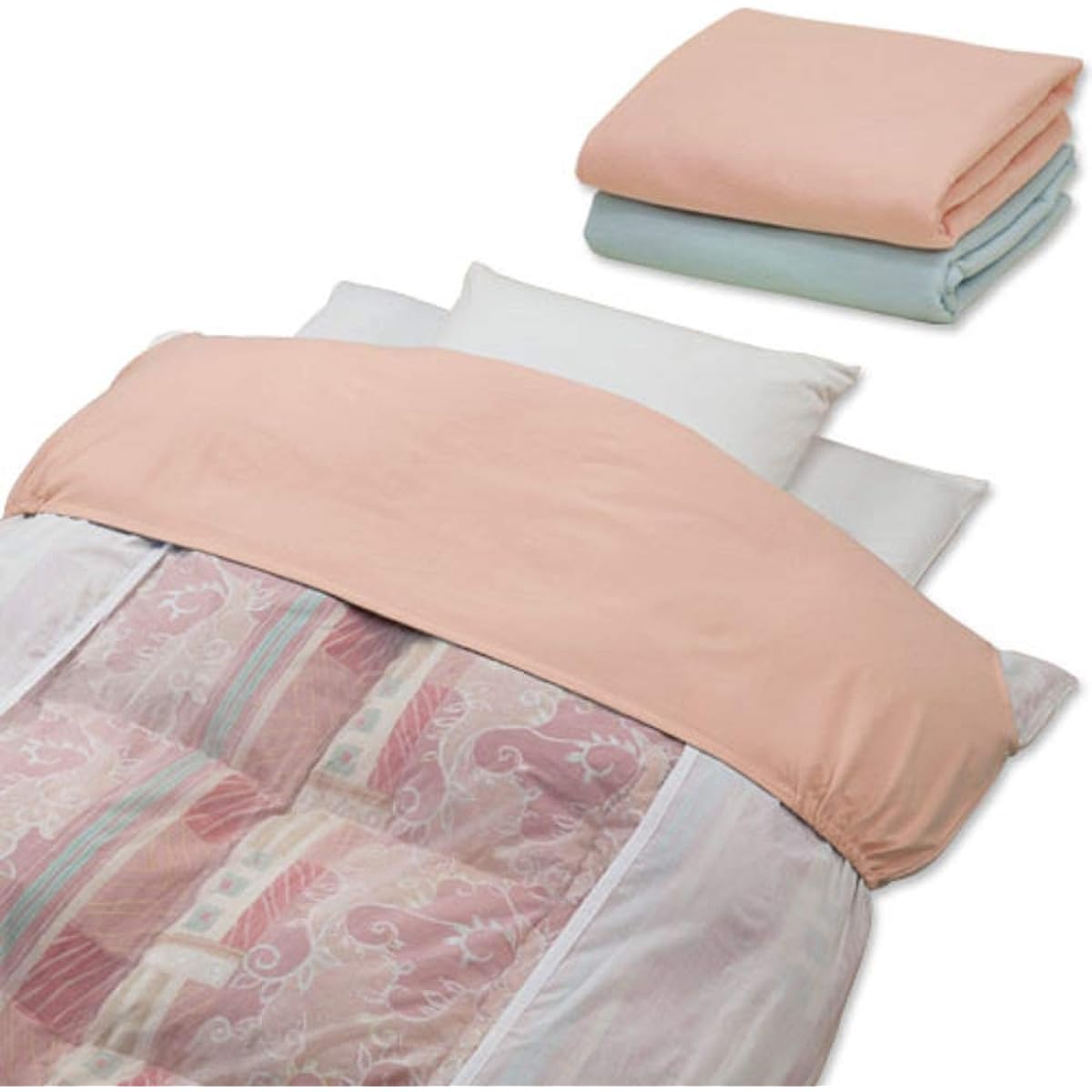 Collar Cover Double Collar Cover for Comforter Sold Directly from Manufacturer Warm Brushed Cotton Flanno Double 190 x 50cm 100% Cotton Side Elastic Included (2 Colors/Set of 2)