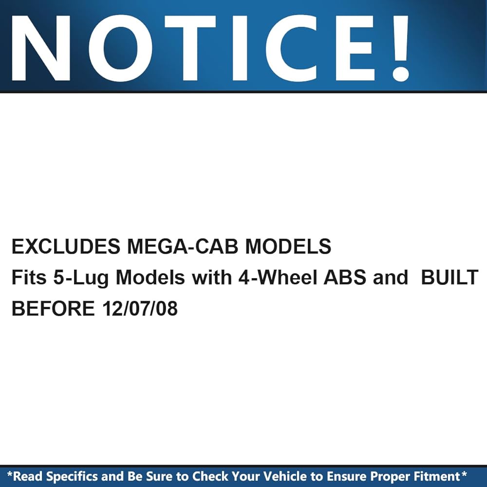 Detroit car axis -Front wheel bearing and hub set 2006 2007 2008 Compatible with Dodge Lamb 1500