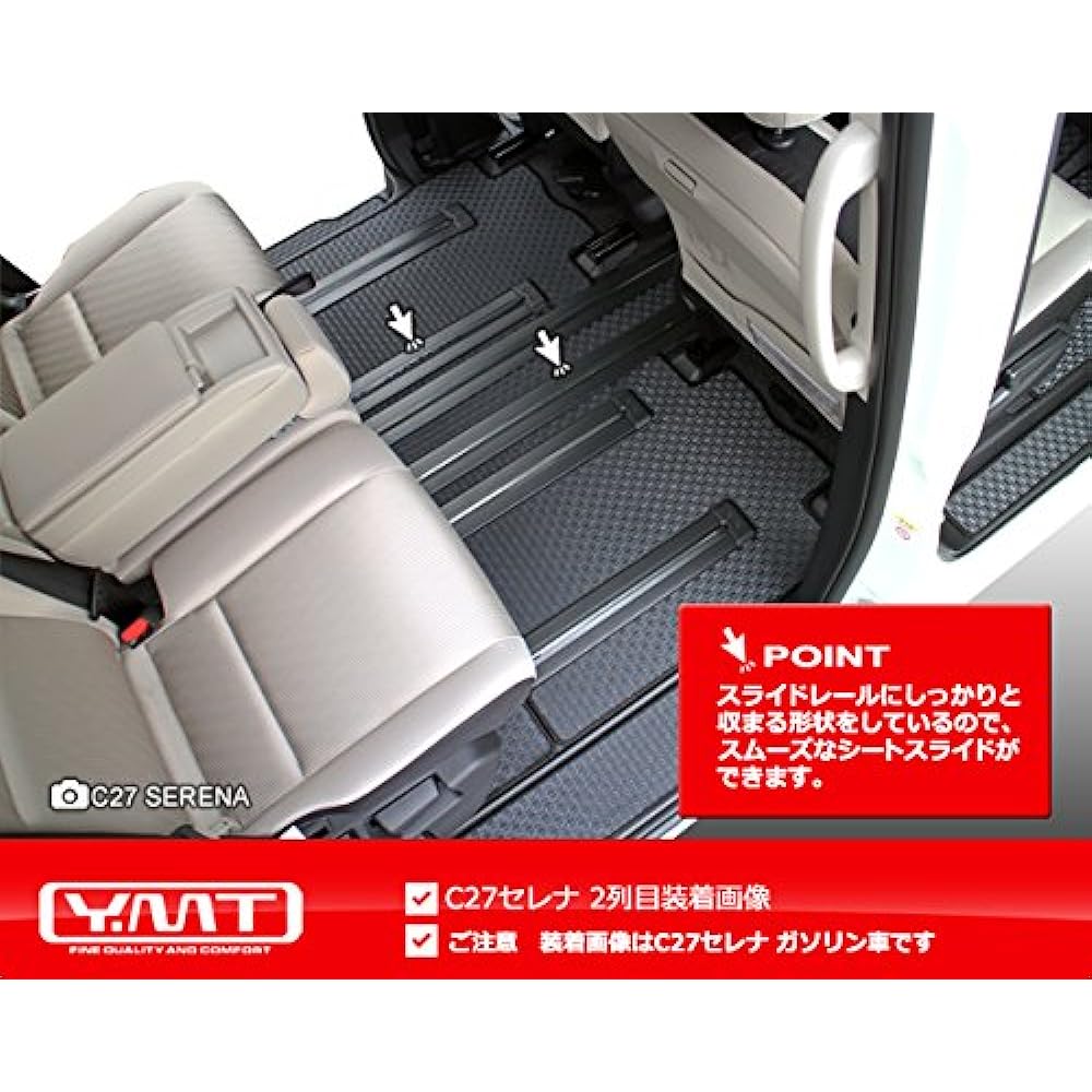 YMT New Serena e-power C27 (2nd row = standard) Rubber floor + luggage + step mat C27-EP-R-FSTLU-RL