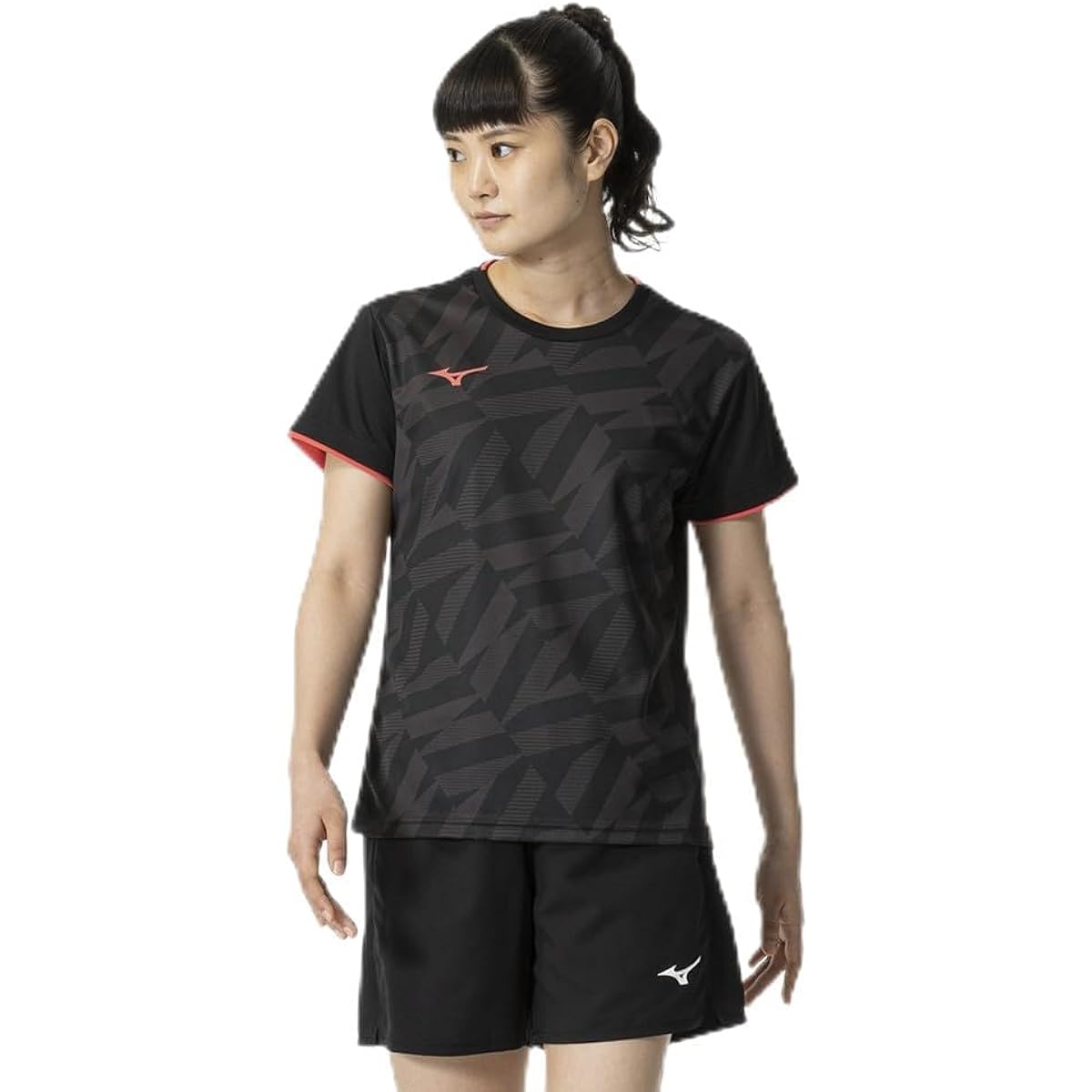 [Mizuno] Tennis Badminton Game Shirt, Short Sleeve, Sweat Absorbent, Quick Drying, Dynamotion Fit, Certified by Japan Badminton Association, 62JAB228 Women's