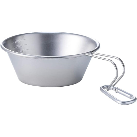 Aoyoshi Vintage Inox Shella Cup with Carabiner Made in Japan VINTAGEINOX [Authorized Product] Outdoor Camping Belamping Mobile VINTAGE Silver Stainless Steel 250ml