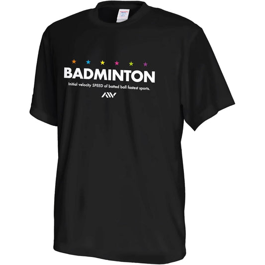 [Artwork Kobe] Colorful Star Badminton Design Badminton Short Sleeve Dry T-shirt Practice Wear Absorbent Quick Drying