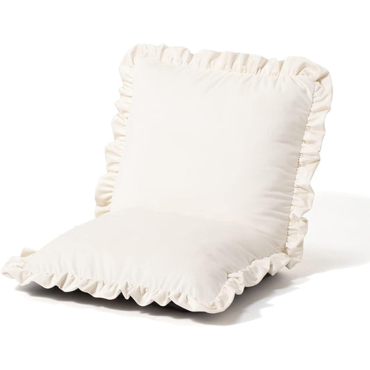 Francfranc Karan Floor Chair S White Seat Chair Brushed Fabric Ruffles Compact