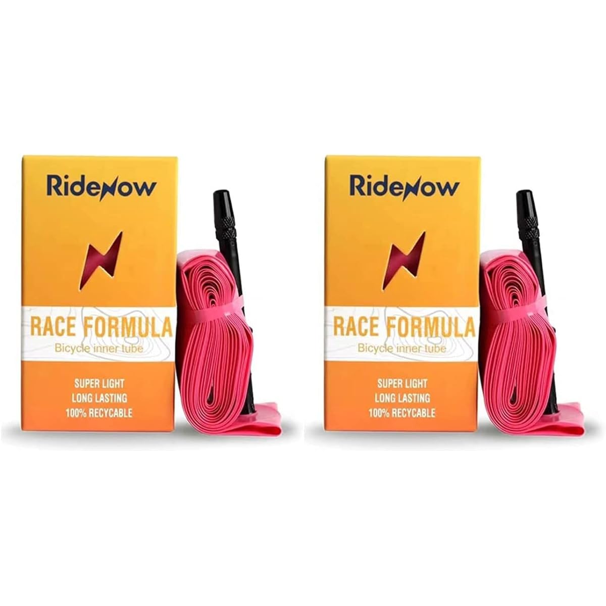 RideNow Ultralight Bike Inner Tube 700 x 18-32 Road Tube 45/65/85mm Presta Valve (Pack of 2 Tubes)