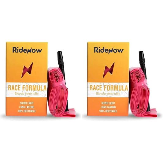 RideNow Ultralight Bike Inner Tube 700 x 18-32 Road Tube 45/65/85mm Presta Valve (Pack of 2 Tubes)