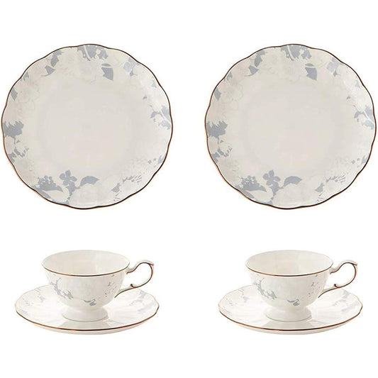 NARUMI Tableware Set Rose Blanche Set of 6 52187-23122 Cup Saucer Set 6 Pieces Diameter 19cm